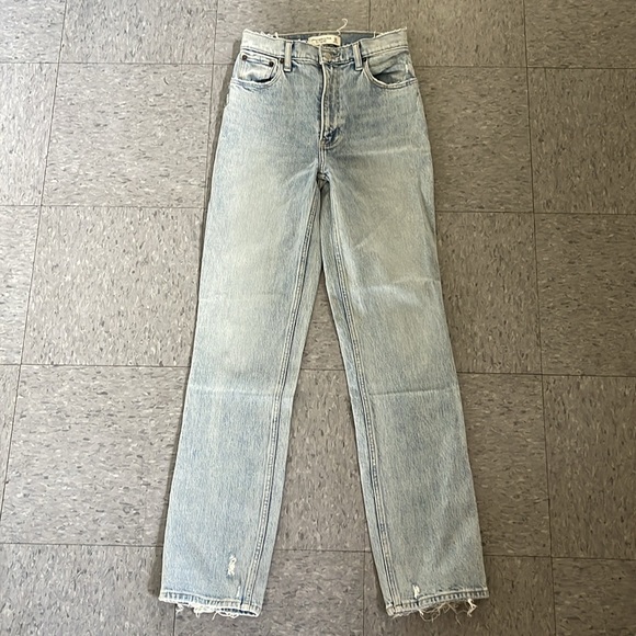 nwot abercrombie 90’s ultra straight high rise size 24 Regular - Picture 1 of 8